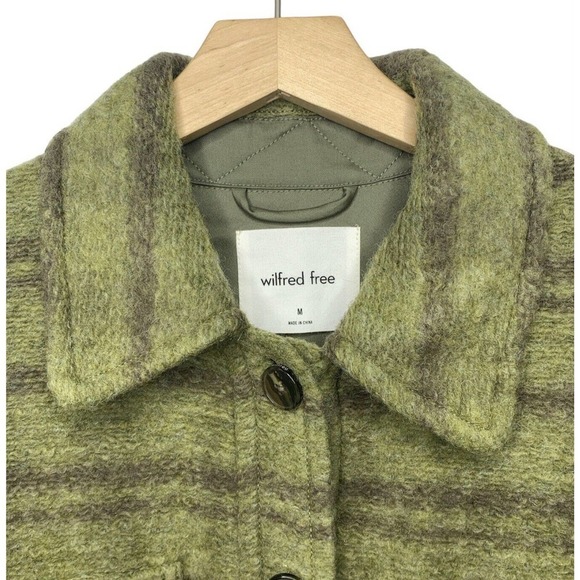 Wilfred Free Ganna Autumn Shirt Jacket Womens Size M Agnes Green Moss $198 NWT - Picture 8 of 16